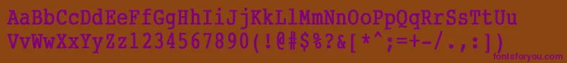 Шрифт CourierCondensedBold – фиолетовые шрифты на коричневом фоне