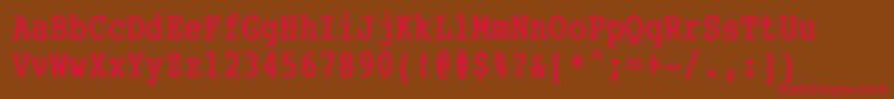 CourierCondensedBold Font – Red Fonts on Brown Background