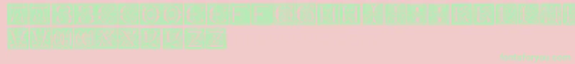 InitialsTfb Font – Green Fonts on Pink Background