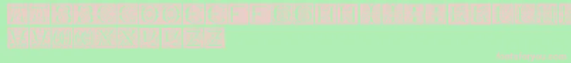 InitialsTfb Font – Pink Fonts on Green Background