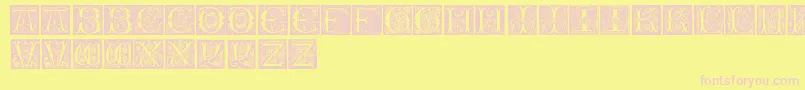 InitialsTfb Font – Pink Fonts on Yellow Background