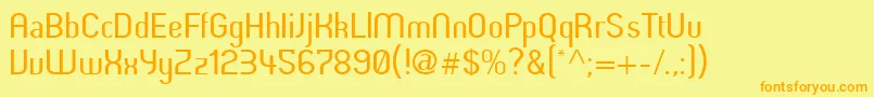 Butterunsalted Font – Orange Fonts on Yellow Background