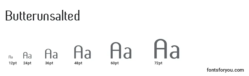 Butterunsalted Font Sizes