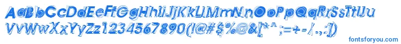 Astigma Font – Blue Fonts on White Background