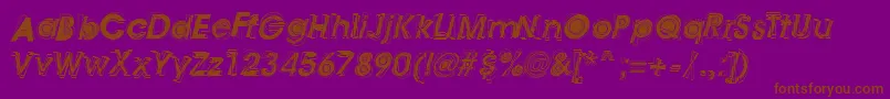 Astigma Font – Brown Fonts on Purple Background