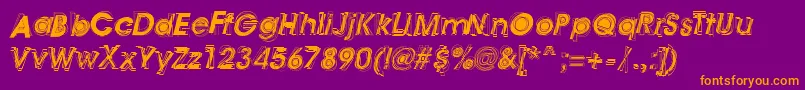 Astigma Font – Orange Fonts on Purple Background