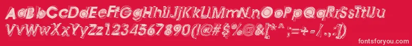 Astigma Font – Pink Fonts on Red Background