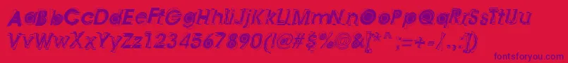 Astigma Font – Purple Fonts on Red Background