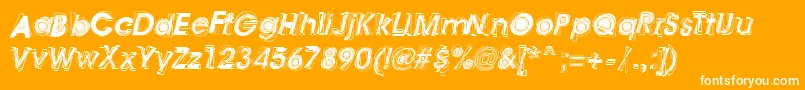 Astigma Font – White Fonts on Orange Background