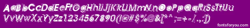 Astigma Font – White Fonts on Purple Background