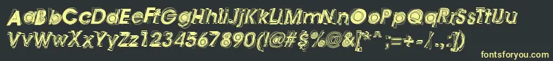 Astigma Font – Yellow Fonts on Black Background