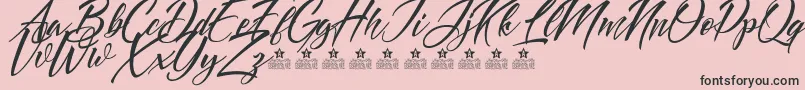 DoveOfPeacePersonalUse Font – Black Fonts on Pink Background