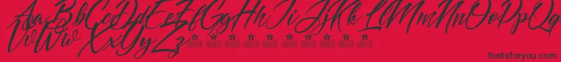 DoveOfPeacePersonalUse Font – Black Fonts on Red Background