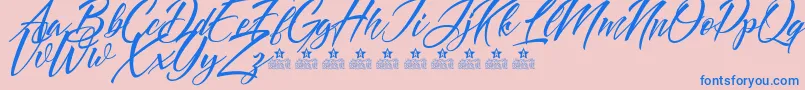 More about DoveOfPeacePersonalUse Font DoveOfPeacePersonalUse Font – Blue Fonts on Pink Background
