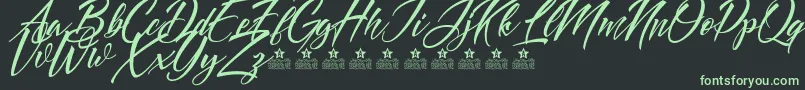 DoveOfPeacePersonalUse Font – Green Fonts on Black Background