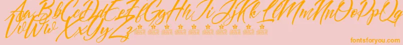 DoveOfPeacePersonalUse Font – Orange Fonts on Pink Background