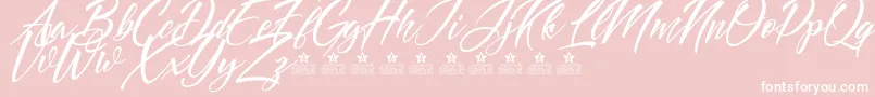 DoveOfPeacePersonalUse Font – White Fonts on Pink Background