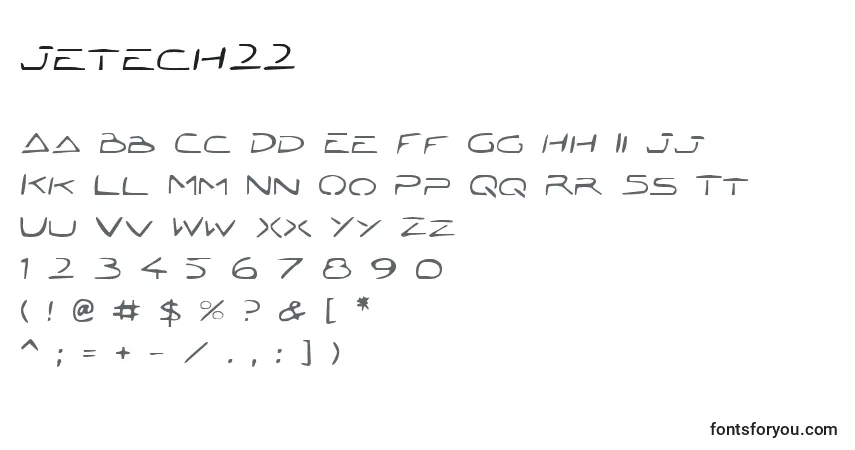 Schriftart Jetech22 – Alphabet, Zahlen, spezielle Symbole