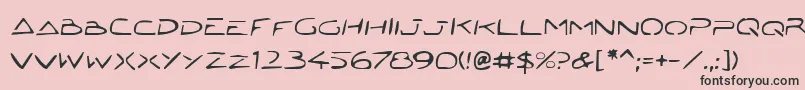 フォントJetech22 – ピンクの背景に黒い文字