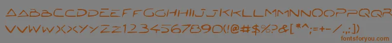 Jetech22 Font – Brown Fonts on Gray Background