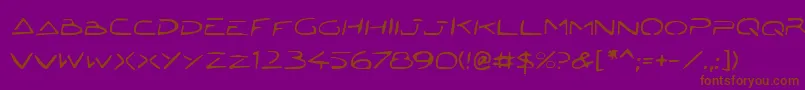 fuente Jetech22 – Fuentes Marrones Sobre Fondo Morado