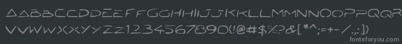 Jetech22 Font – Gray Fonts on Black Background