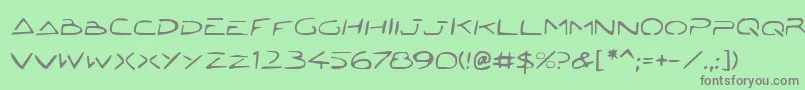 フォントJetech22 – 緑の背景に灰色の文字