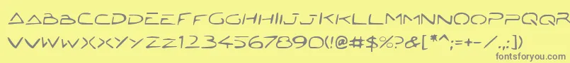 Jetech22 Font – Gray Fonts on Yellow Background