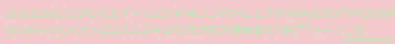 Jetech22 Font – Green Fonts on Pink Background