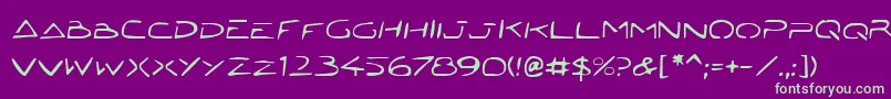 フォントJetech22 – 紫の背景に緑のフォント