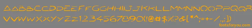 Jetech22 Font – Orange Fonts on Gray Background