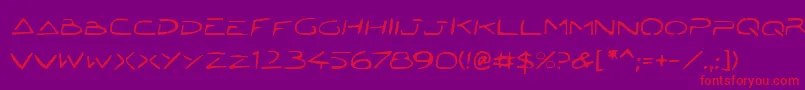 Jetech22 Font – Red Fonts on Purple Background