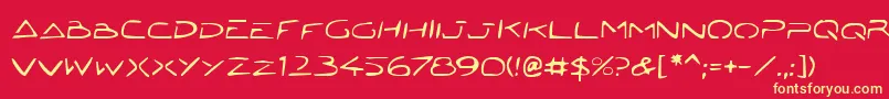 Jetech22 Font – Yellow Fonts on Red Background