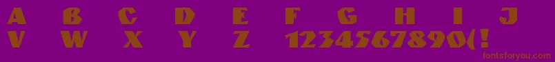 GranitRusNormal Font – Brown Fonts on Purple Background