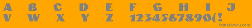 フォントGranitRusNormal – オレンジの背景に灰色の文字