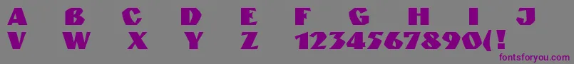 GranitRusNormal Font – Purple Fonts on Gray Background