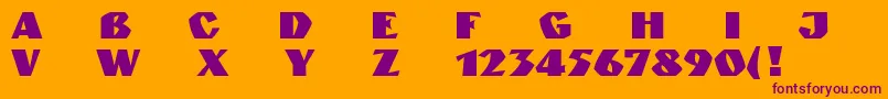 GranitRusNormal Font – Purple Fonts on Orange Background