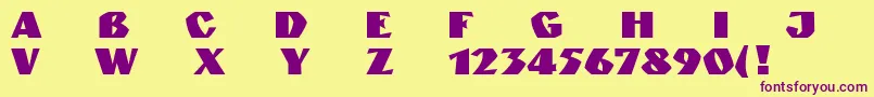 GranitRusNormal Font – Purple Fonts on Yellow Background