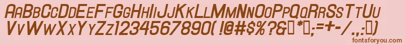 Hallandalescboldit. Font – Brown Fonts on Pink Background