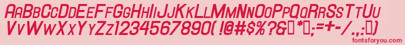 Hallandalescboldit. Font – Red Fonts on Pink Background