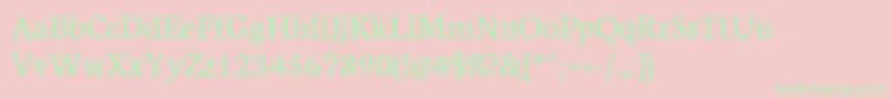 NeutonRegular-Schriftart – Grüne Schriften auf rosa Hintergrund