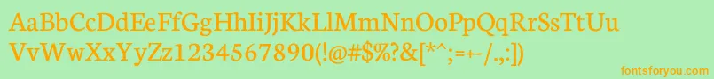 NeutonRegular Font – Orange Fonts on Green Background