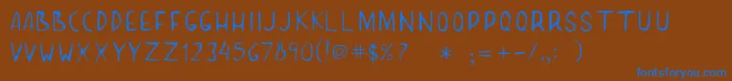 Parana Font – Blue Fonts on Brown Background