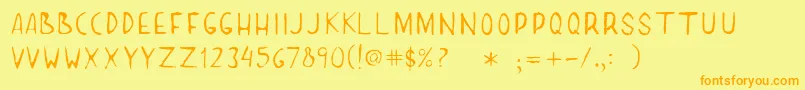 Parana Font – Orange Fonts on Yellow Background
