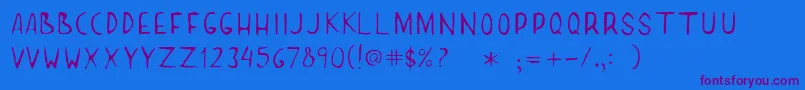 Parana Font – Purple Fonts on Blue Background