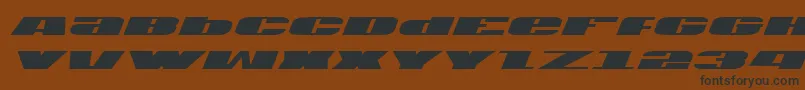 Usav2i-Schriftart – Schwarze Schriften auf braunem Hintergrund