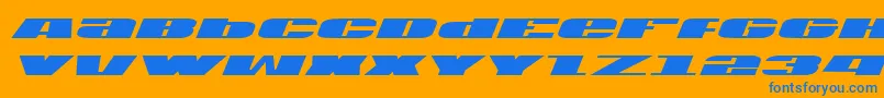 fuente Usav2i – Fuentes Azules Sobre Fondo Naranja