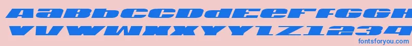 Usav2i Font – Blue Fonts on Pink Background