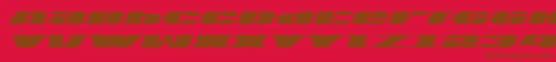Fonte Usav2i – fontes marrons em um fundo vermelho