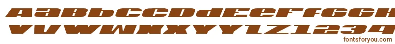 Czcionka Usav2i – brązowe czcionki na białym tle